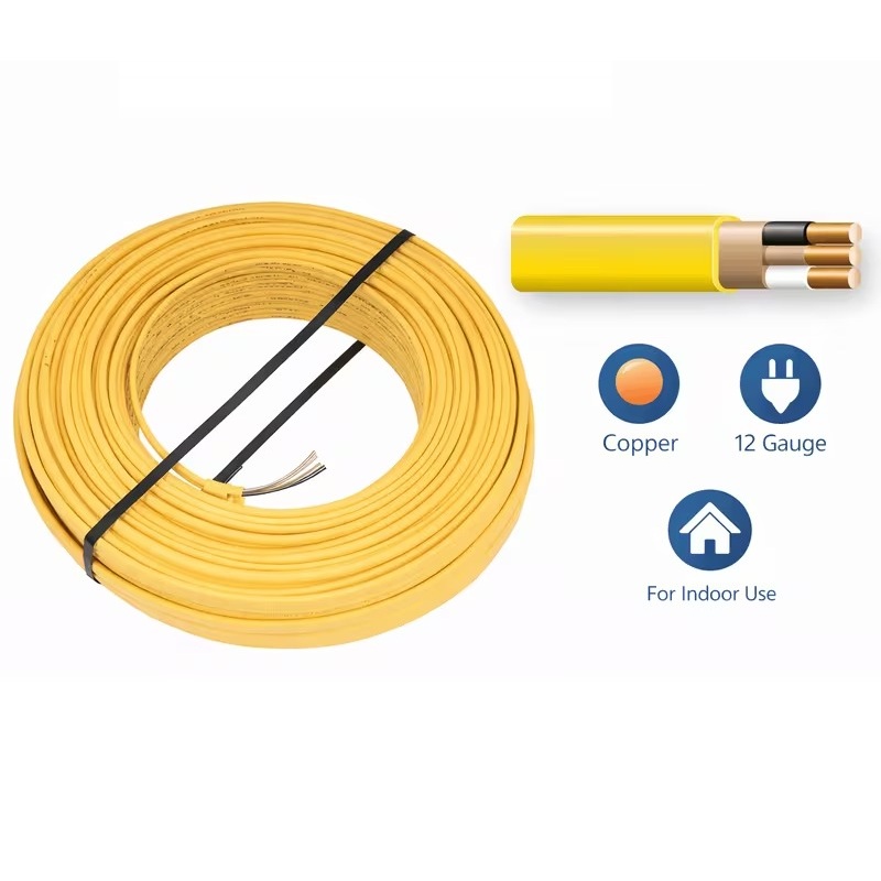 12/2 NM-B Copper Electrical Wire Roll 200 ft